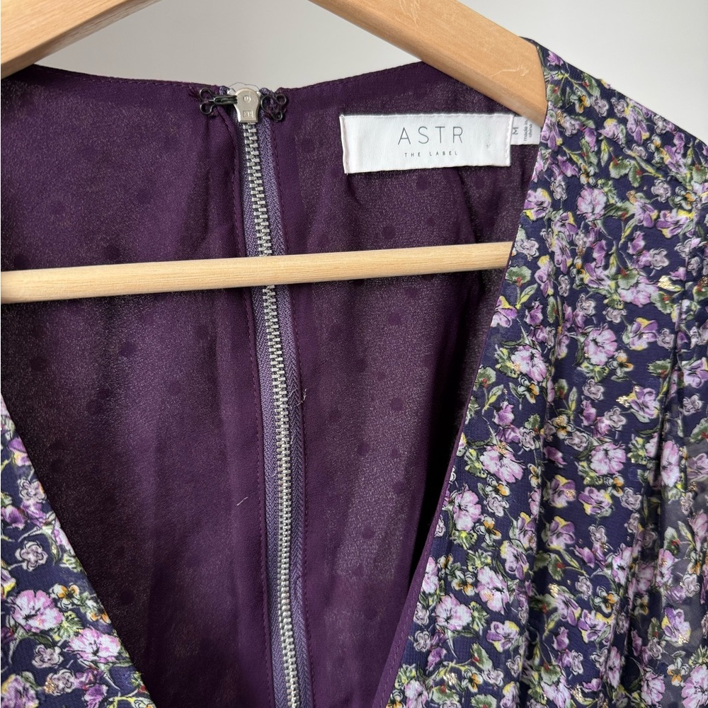 Astr Purple Floral Maxi Dress M - Picture 3 of 13
